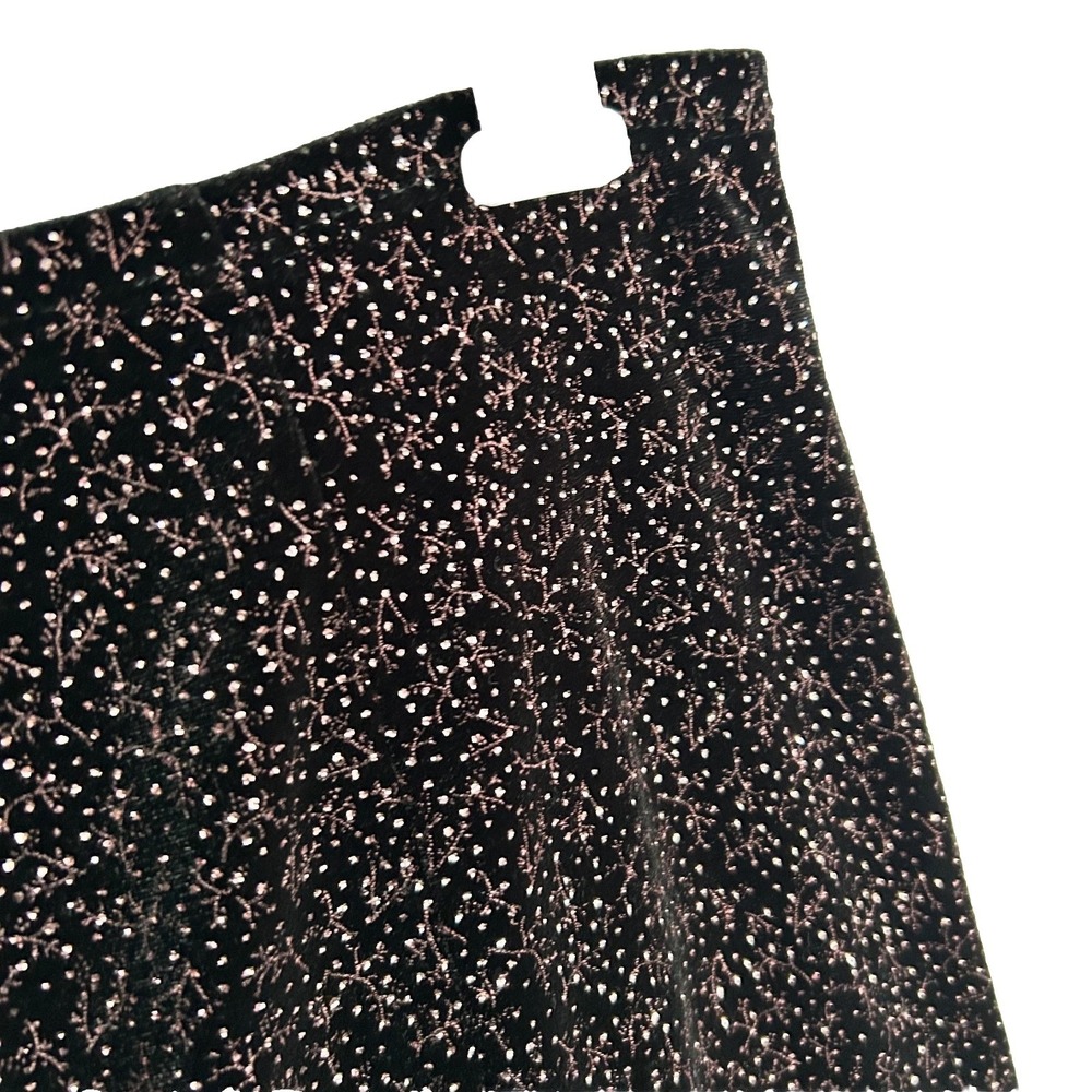Vintage Velvet Bling Trumpet Fairygoth Flared Black Purple Skirt Womens L Y2K - Picture 5 of 15